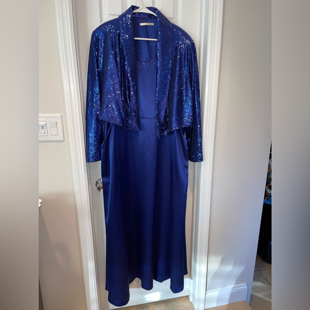 Noreen Francis Custom Gown and Sequin Bolero Jacket